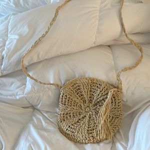 Woven Straw Crossbody Bag